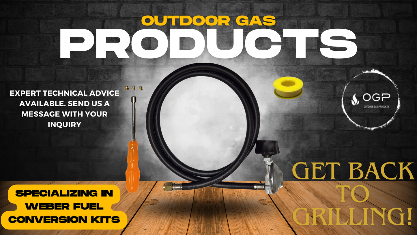 Weber Spirit II E-310 Conversion Kit from NG to LP - Includes Predrilled Orifices - Instructions Included - 5' Propane Hose  and Regulator - LP Fuel Converter