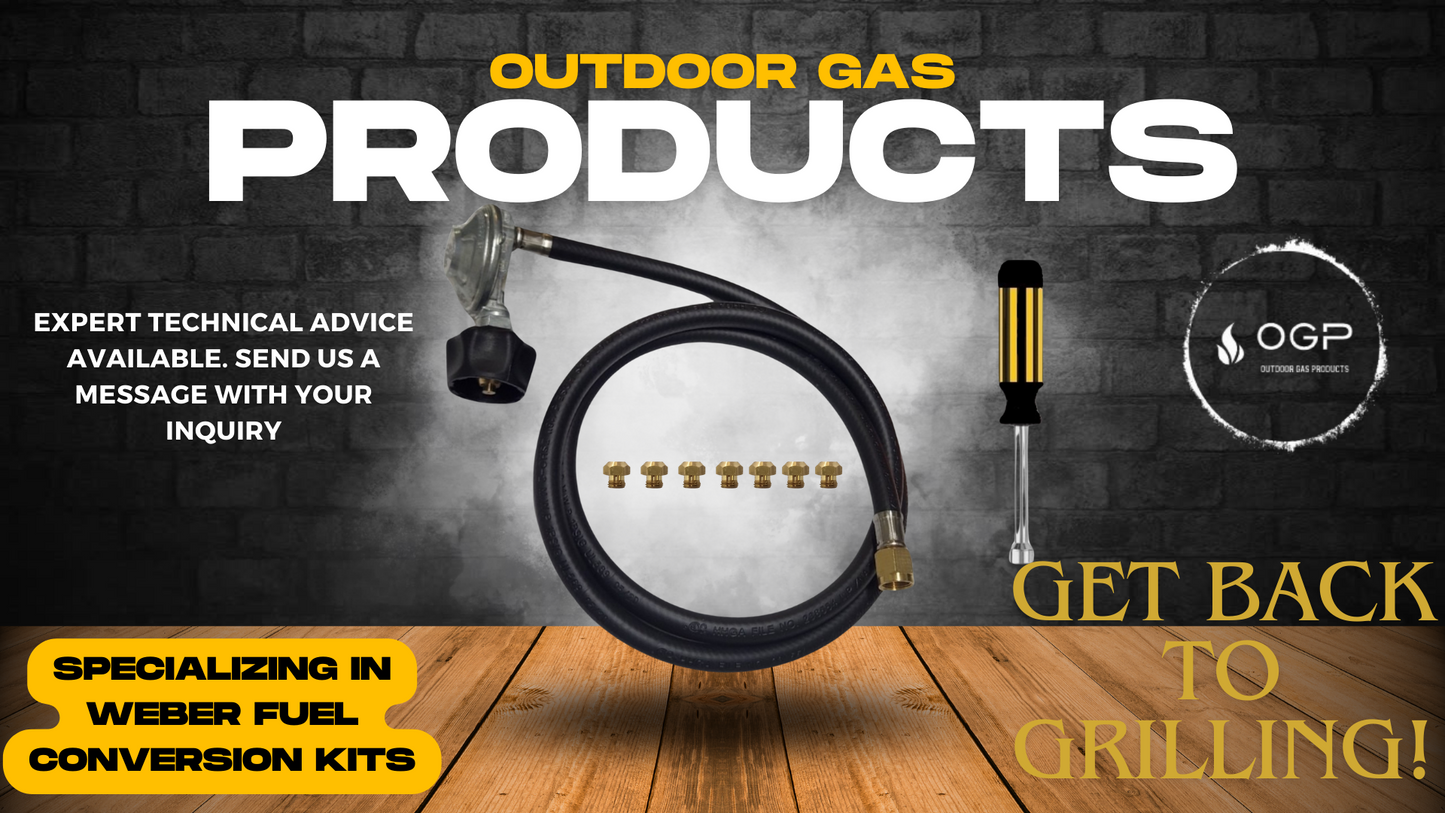 Weber Genesis II LX 640 Conversion Kit from NG to LP - Includes Predrilled Orifices - Instructions Included - 5' Propane and Regulator - LP Fuel Converter