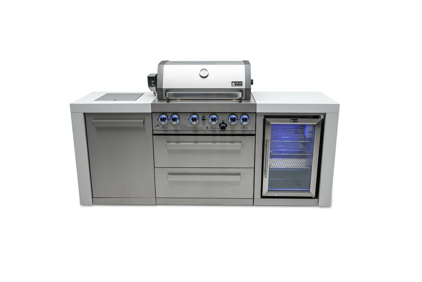 MONT ALPI 4-BURNER DELUXE ISLAND WITH A FRIDGE CABINET - MAi400-DFC