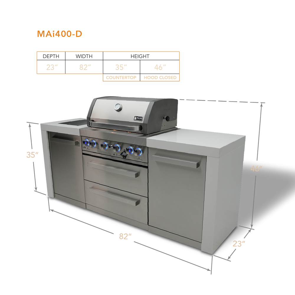 MONT ALPI 4-BURNER DELUXE ISLAND - MAi400-D