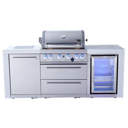 MONT ALPI 4-BURNER DELUXE ISLAND WITH A FRIDGE CABINET - MAi400-DFC