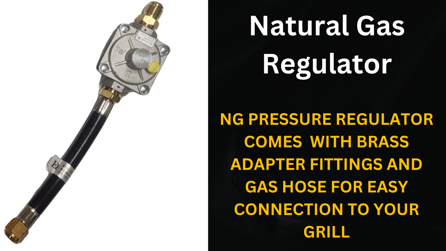 Weber Summit Silver B Conversion Kit from LP to NG - Includes Predrilled Orifices - 10' NG Hose - Natural Gas Regulator