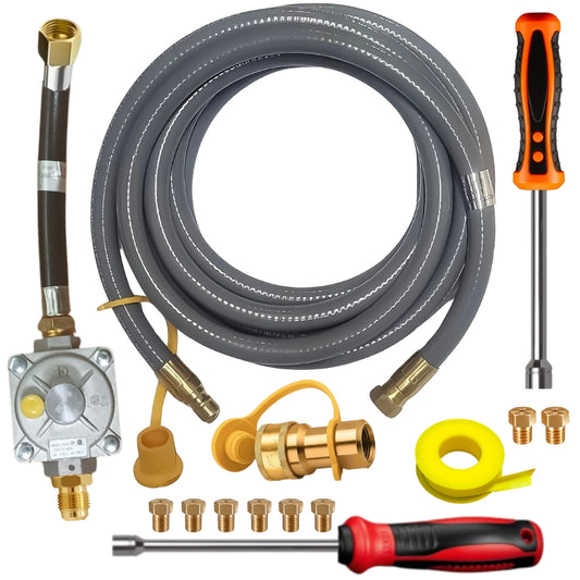 Weber Summit 470 Conversion Kit from LP to NG - Includes Predrilled Orifices - Detailed Instructions - 10' NG Hose - Natural Gas Regulator