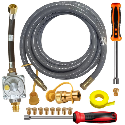 Weber Summit 660 Conversion Kit from LP to NG - Includes Predrilled Orifices - Detailed Instructions - 10' NG Hose - Natural Gas Regulator