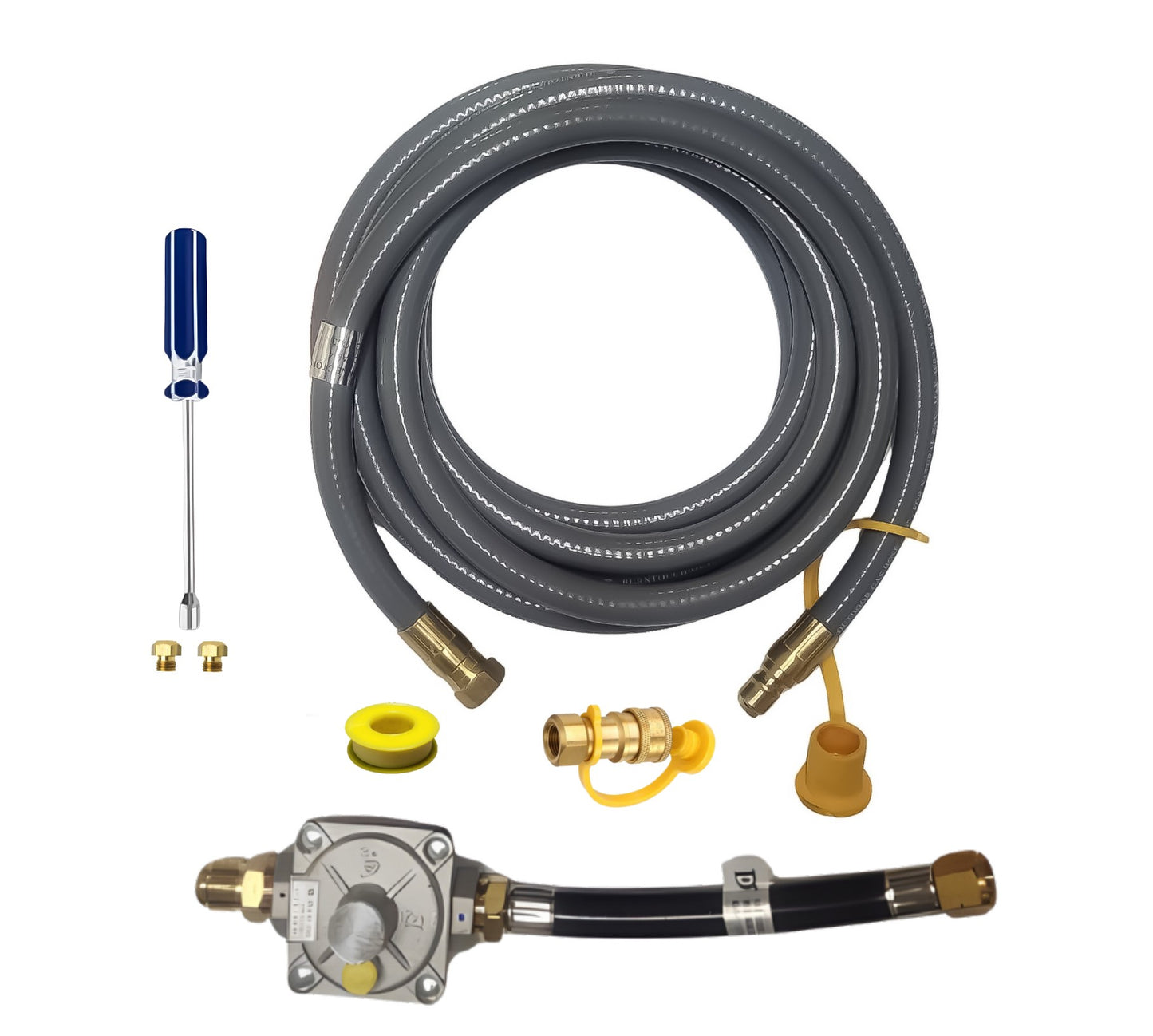 Weber Spirit II 210 Conversion Kit to Bulk Propane Includes Predrilled Orifices - Detailed Instructions - 10' Low Pressure LP Hose at Outdoor Gas Products