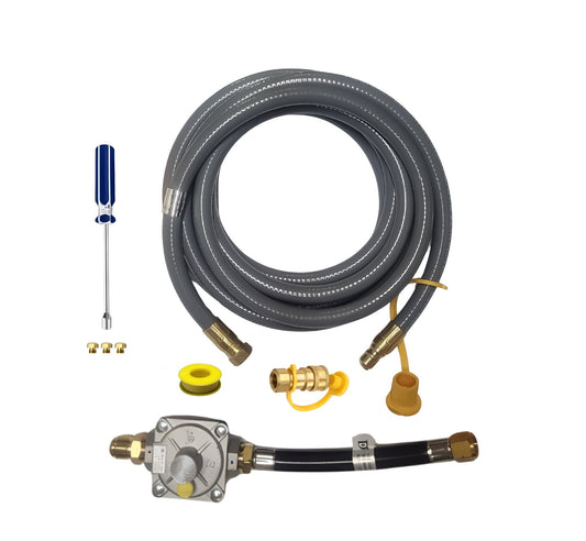 Weber Genesis 310 (For Side Control Models) Conversion Kit to Bulk Propane Includes Predrilled Orifices - Detailed Instructions - 10' Low Pressure LP Hose at Outdoor Gas Products