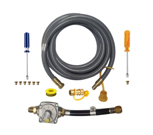 Weber Summit 620 Conversion Kit to Bulk Propane Includes Predrilled Orifices - Detailed Instructions - 10' Low Pressure LP Hose at Outdoor Gas Products