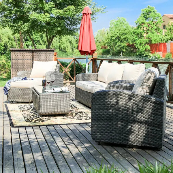 5-piece Outdoor Rattan Patio Set by Direct Wicker