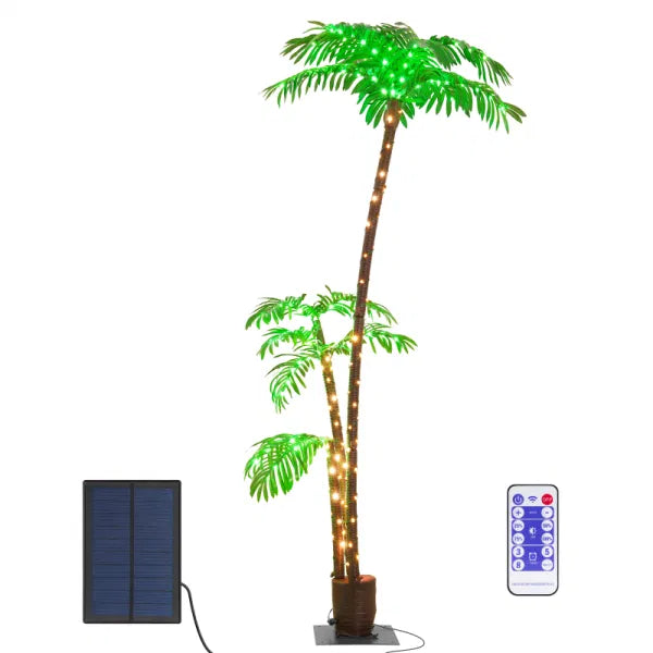 6 Foot Solar Power Light Up Palm Tree