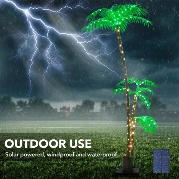 6 Foot Solar Power Light Up Palm Tree