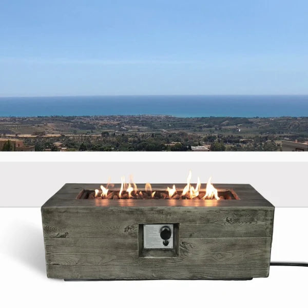 Living Source International Fiber Reinforced Concrete Propane/Natural Gas Fire pit table