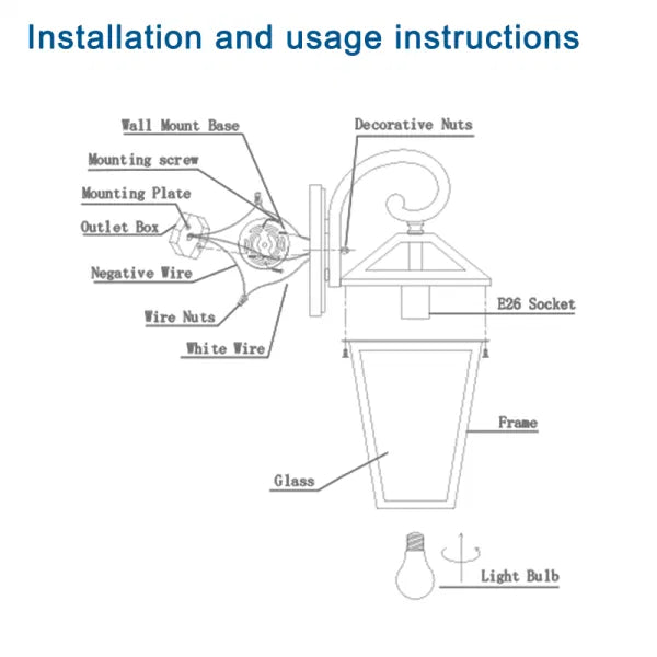 Modern Outdoor Waterproof Wall Lamp