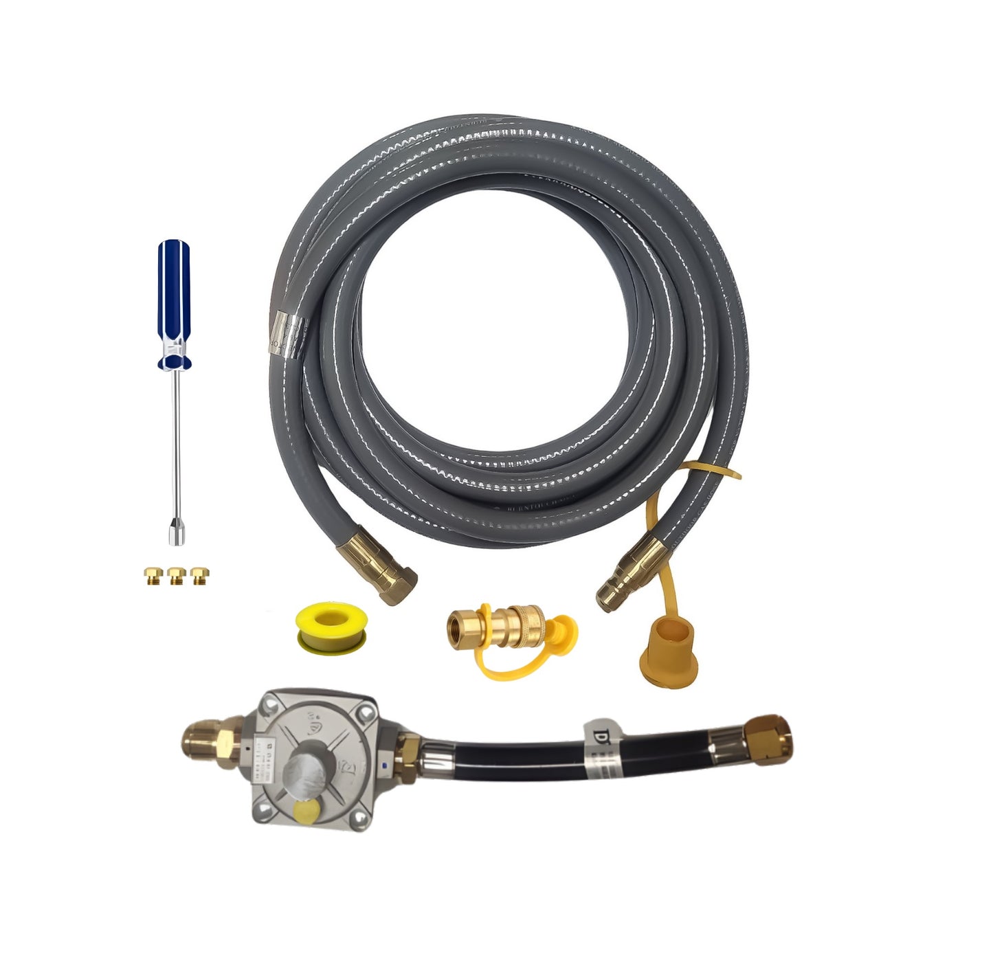 Weber Genesis 310 Conversion Kit from LP to NG - Includes Predrilled Orifices - Detailed Instructions - 10' NG Hose - Natural Gas Regulator