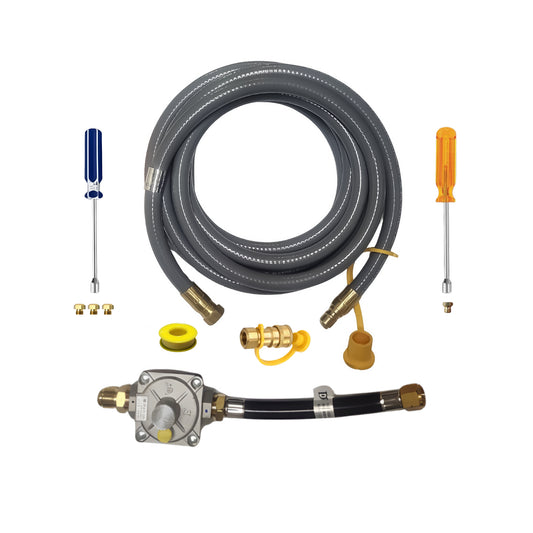 Weber Spirit 320 Conversion Kit from LP to NG - Includes Predrilled Orifices - Detailed Instructions - 10' NG Hose - Natural Gas Regulator