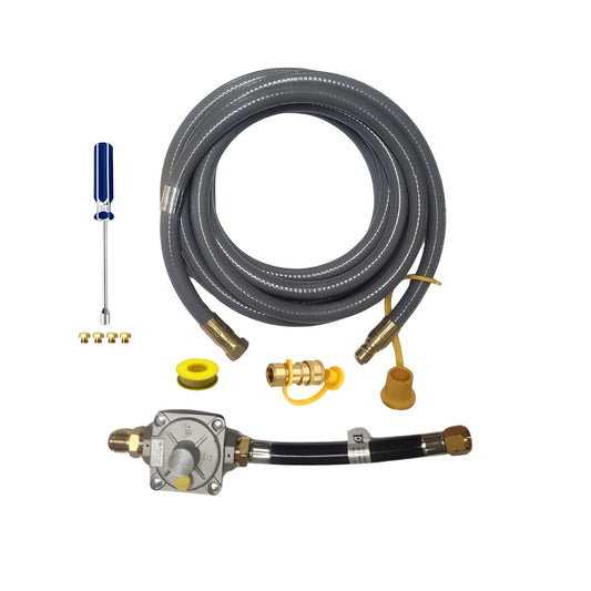 Weber Genesis 415 Conversion Kit from LP to NG - Includes Predrilled Orifices - Detailed Instructions - 10' NG Hose - Natural Gas Regulator