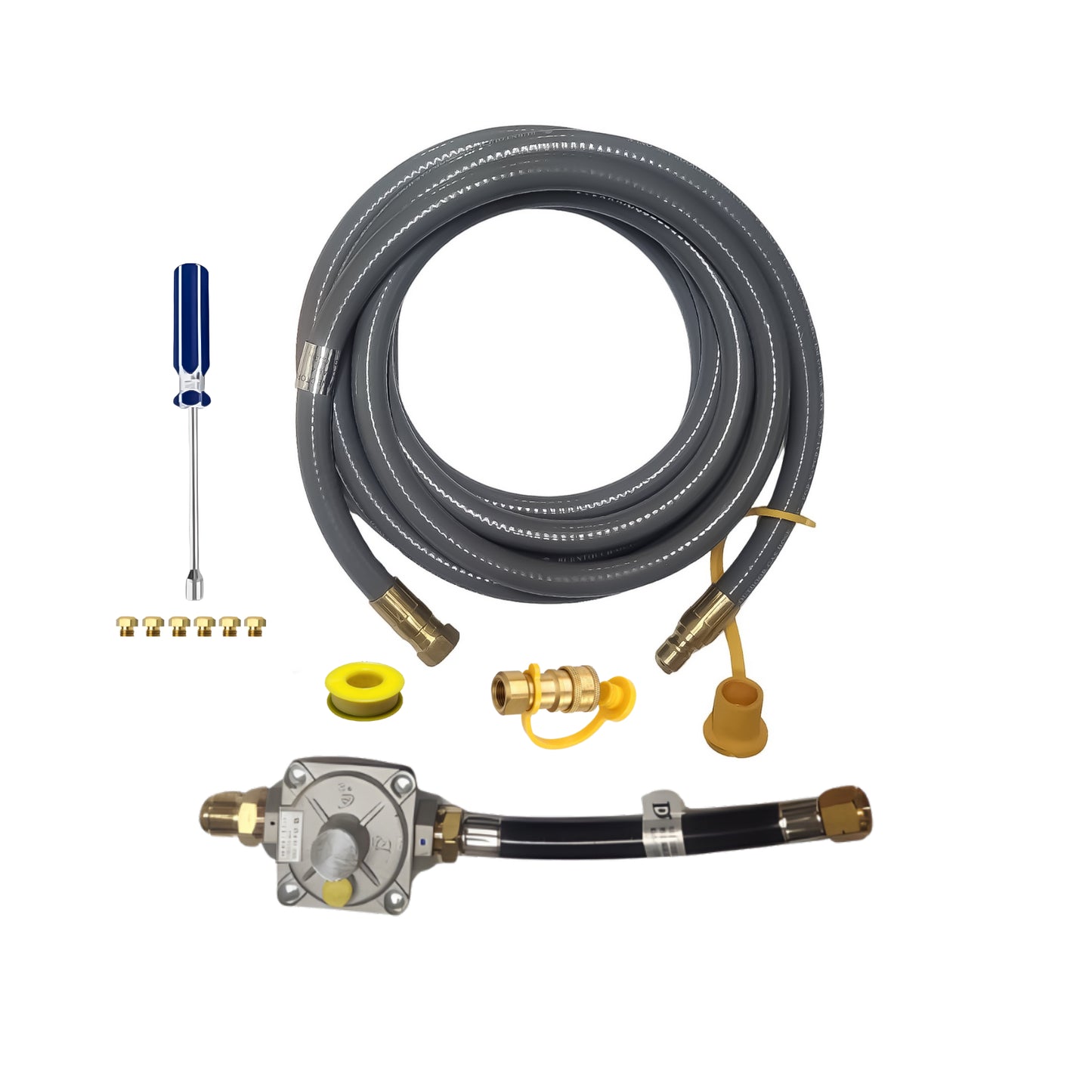 Weber Genesis II 610 Conversion Kit from LP to NG - Includes Predrilled Orifices - Detailed Instructions - 10' NG Hose - Natural Gas Regulator