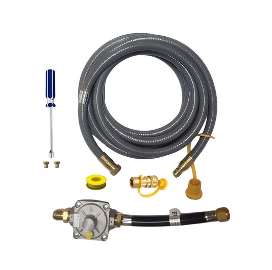 Weber Genesis Silver A Conversion Kit from LP to NG - Includes Predrilled Orifices - 10' NG Hose - Natural Gas Regulator