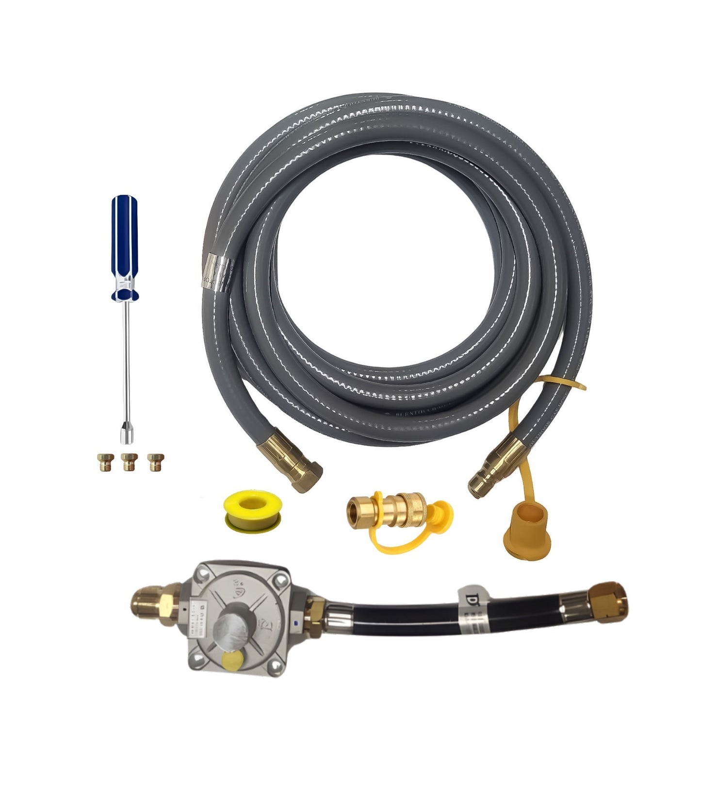 Weber Genesis Silver B Conversion Kit from LP to NG - Includes Predrilled Orifices 10' NG Hose - Natural Gas Regulator