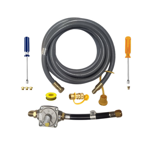 Weber Genesis Silver C Conversion Kit from LP to NG - Includes Predrilled Orifices 10' NG Hose - Natural Gas Regulator at Outdoor Gas Products