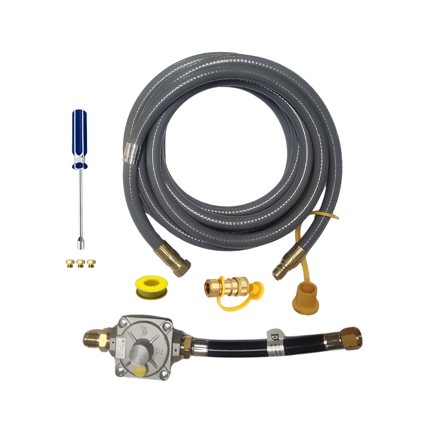 Weber Spirit SX-315 Smart Grill Conversion Kit from LP to NG - Includes Predrilled Orifices - Detailed Instructions - 10' NG Hose - Natural Gas Regulator