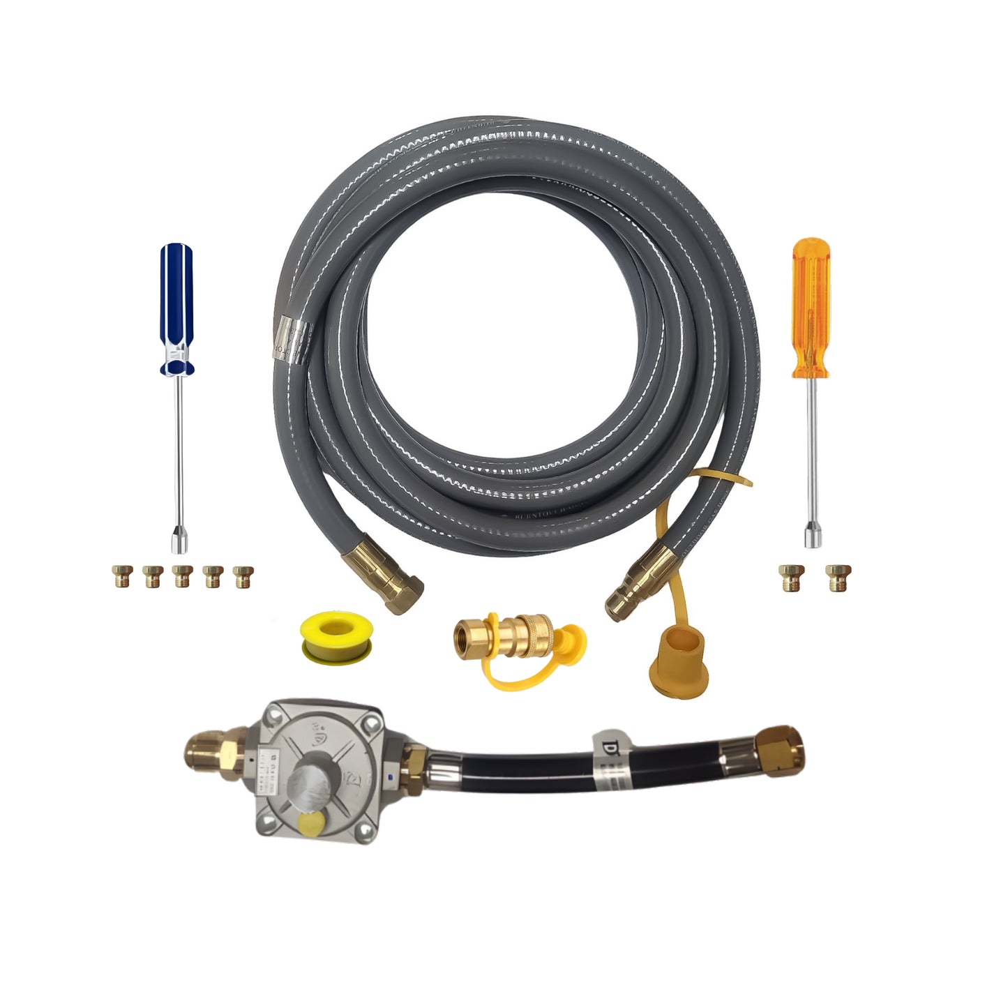 Weber Summit 450 Conversion Kit from LP to NG - Includes Predrilled Orifices - Detailed Instructions - 10' NG Hose - Natural Gas Regulator