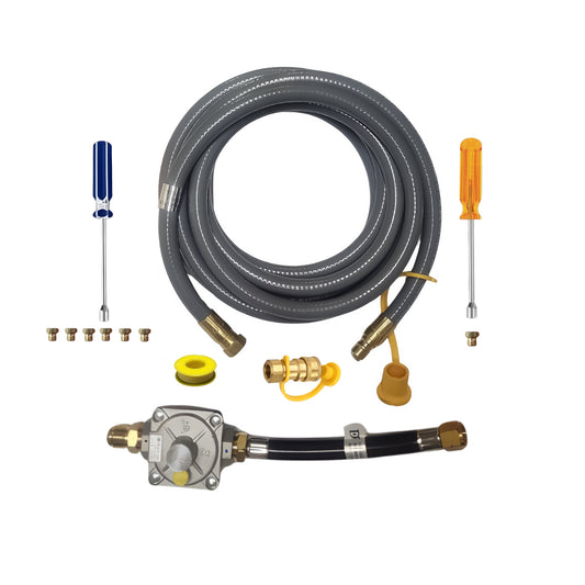 Weber Summit 460 Conversion Kit from LP to NG - Includes Predrilled Orifices - Detailed Instructions - 10' NG Hose - Natural Gas Regulator