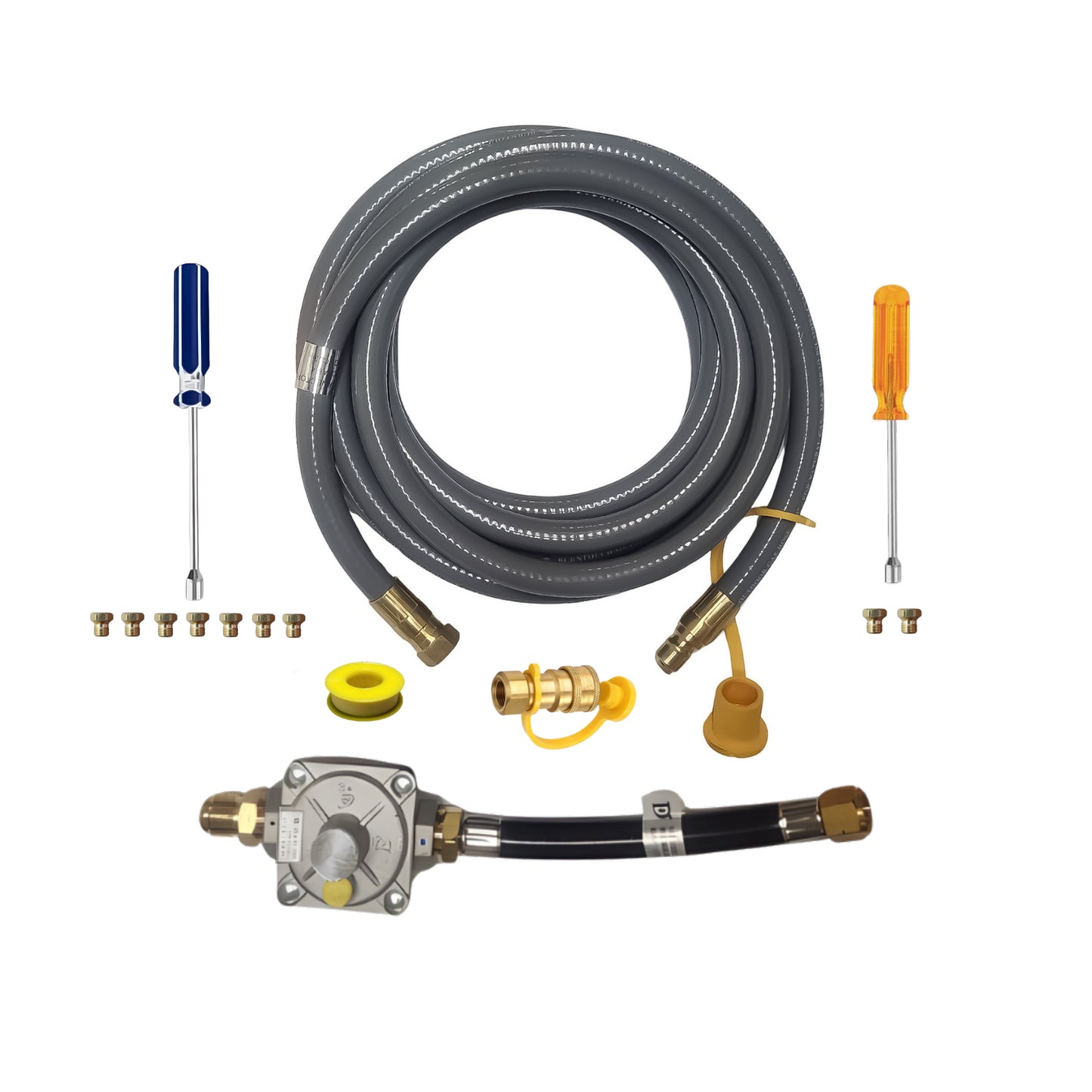 Weber Summit 650 Conversion Kit from LP to NG - Includes Predrilled Orifices - Detailed Instructions - 10' NG Hose - Natural Gas Regulator