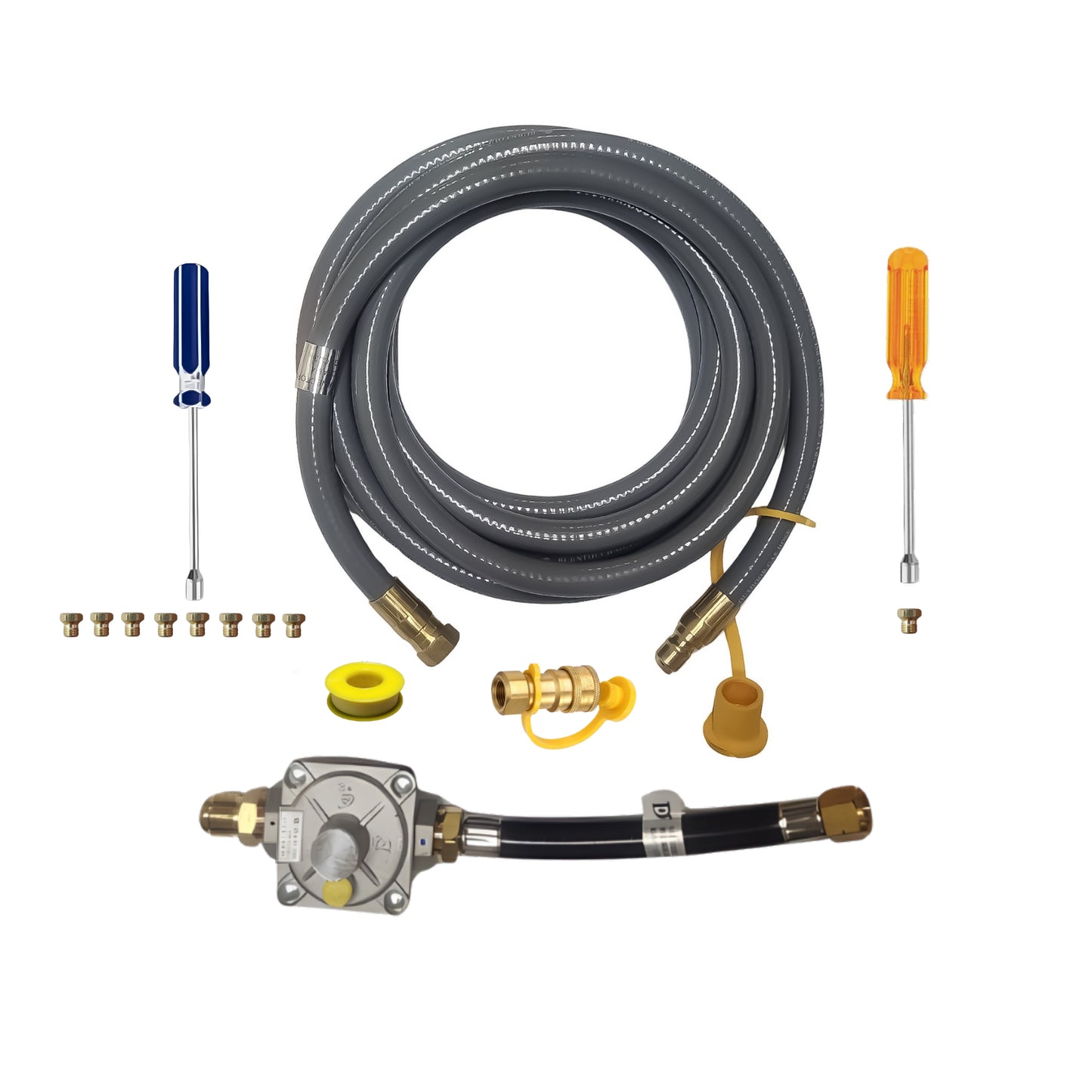 Weber Summit 660 Conversion Kit from LP to NG - Includes Predrilled Orifices - Detailed Instructions - 10' NG Hose - Natural Gas Regulator