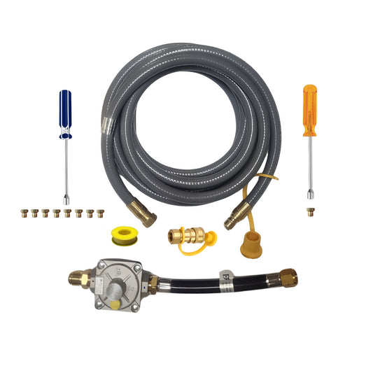 Weber Summit 660 Conversion Kit from LP to NG - Includes Predrilled Orifices - Detailed Instructions - 10' NG Hose - Natural Gas Regulator