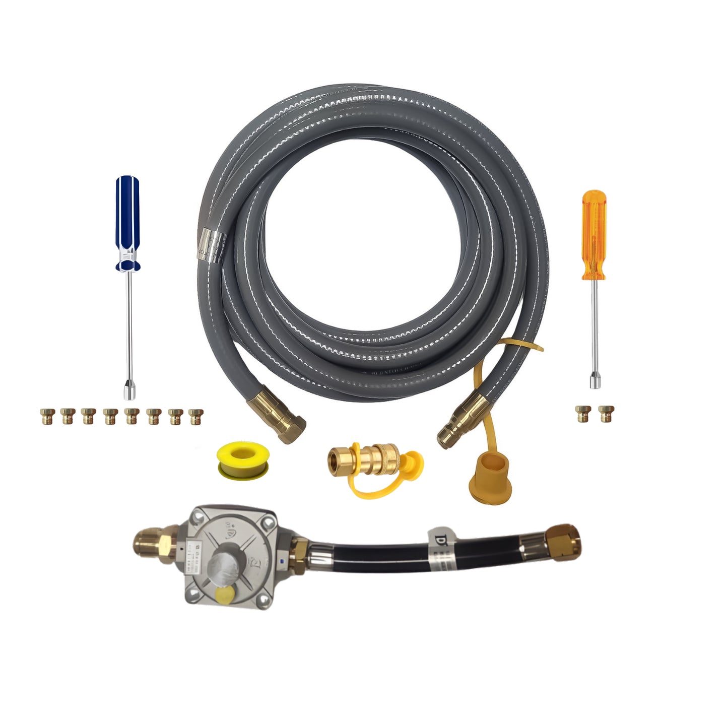 Weber Summit 670 Conversion Kit from LP to NG - Includes Predrilled Orifices - Detailed Instructions - 10' NG Hose - Natural Gas Regulator