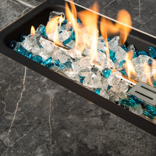 Outdoor Fire Table Propane Fire Pit Rattan gas fire table