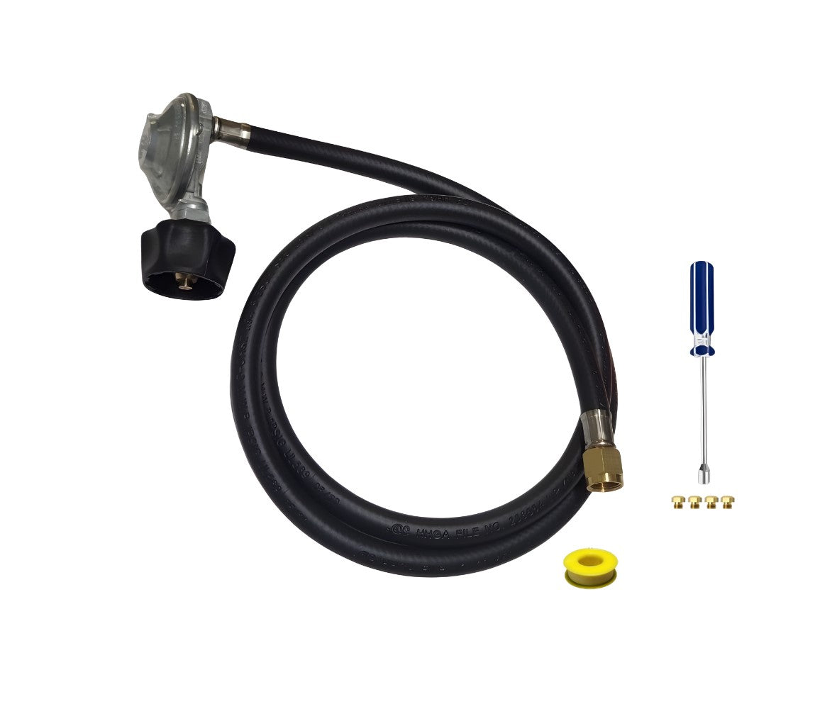 Weber Genesis 415 Conversion Kit from NG to LP - Includes Predrilled Orifices - Instructions Included - 5' Propane and Regulator - LP Fuel Converter