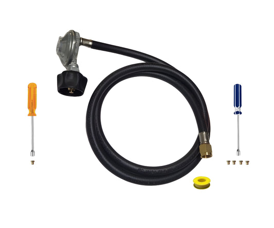 Weber Spirit 330/335 Conversion Kit from NG to LP - Includes Predrilled Orifices - Instructions Included - 5' Propane and Regulator - LP Fuel Converter