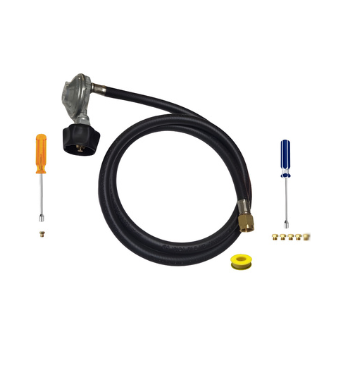 Weber Genesis II 435 Conversion Kit from NG to LP - Includes Predrilled Orifices - Instructions Included - 5' Propane and Regulator - LP Fuel Converter