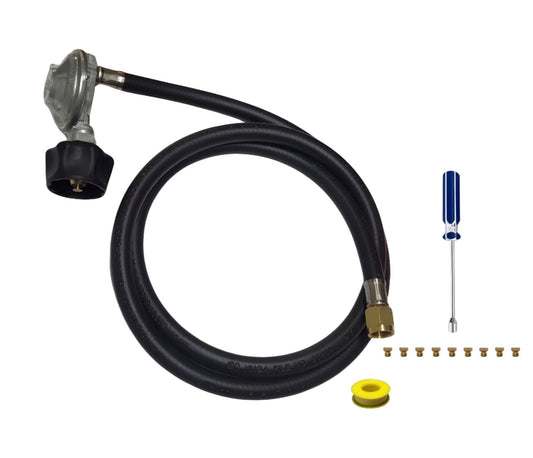 Weber SUMMIT Gold D6 Conversion Kit from NG to LP - Includes Predrilled Orifices - 5' Propane and Regulator - LP Fuel Converter