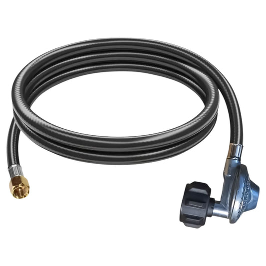 Premium Propane Regulator & 5 Foot Hose Assembly Replacement for Weber Gas Grills - QCC1 Connection - 3/8" Female Flare - Compatible With Most Nexgrill, Char-Broil, Blackstone 28/36 Griddles - 11" WC