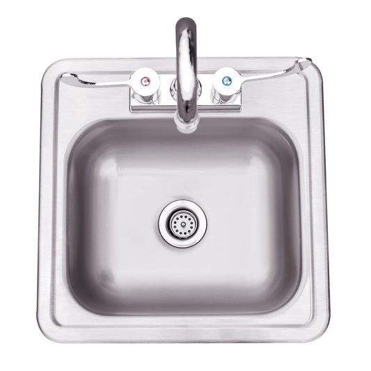 Summerset 15" Drop-in Sink & Hot/Cold Faucet