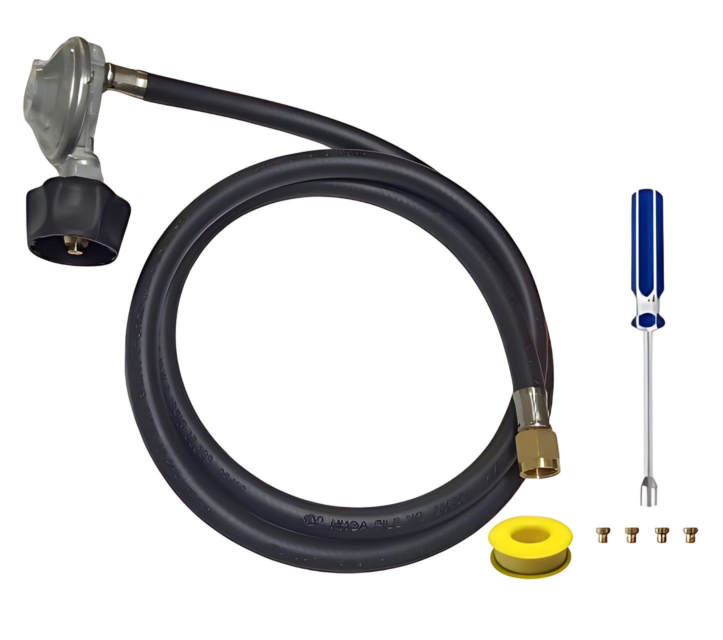 Weber Genesis Gold C Conversion Kit from NG to LP- Includes Predrilled Orifices - 5' Propane and Regulator - LP Fuel Converter